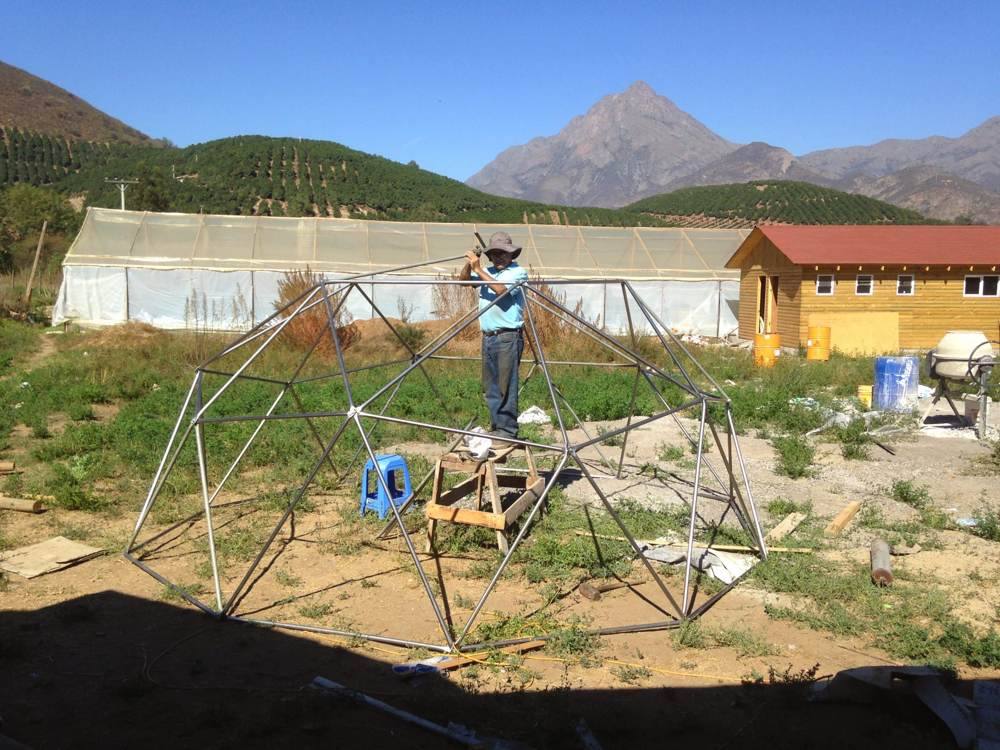 Armando la estructura del primer domo