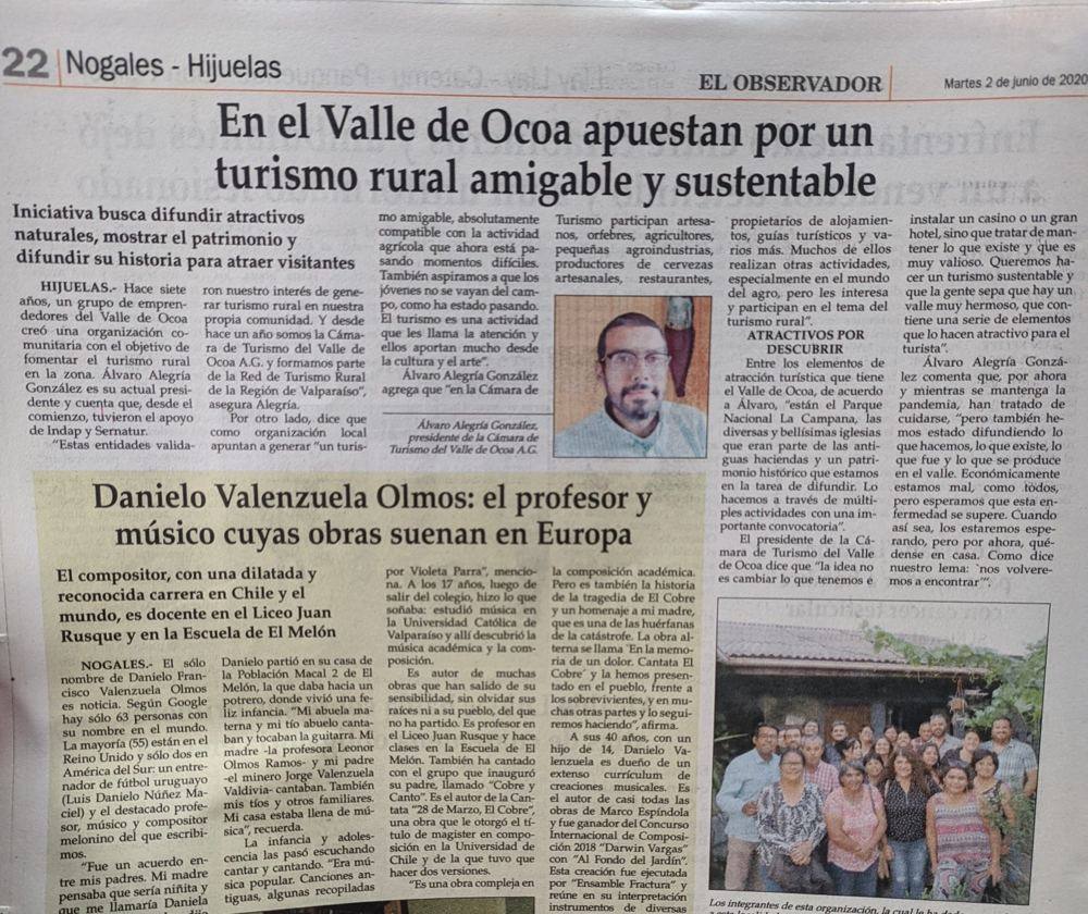 Reportaje 'En el Valle de Ocoa apuestan por un turismo rural amigable y sustentable', El Observador