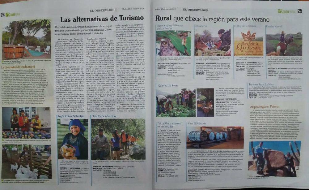 Reportaje 'Las alternativas de Turismo Rural que ofrece la región', El Observador