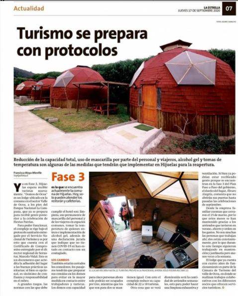 Reportaje 'Turismo se prepara con protocolos', La Estrella de Valparaíso